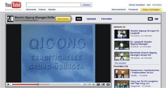 Qigong Netzwerk Bildung auf Youtube Dachverband-Forum-Netzwerk